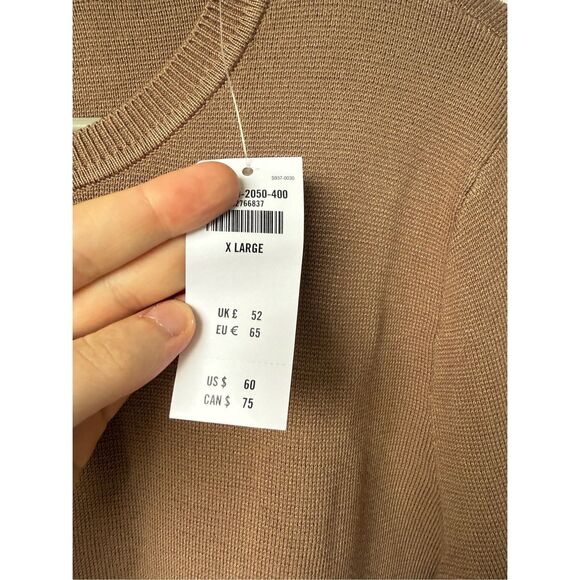 Abercrombie & Fitch Sweater Women's XL Brown Crew NEW Crew Cardigan Tan - Picture 2 of 4